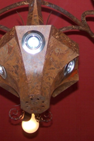 KRONLEUCHTER, Stahl mit Rostpatina, Durchmesser 120 cm, 2006