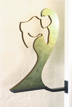 MEERMAID 2, Stahl / farbiger Beton, 79 x 105 cm, 2006